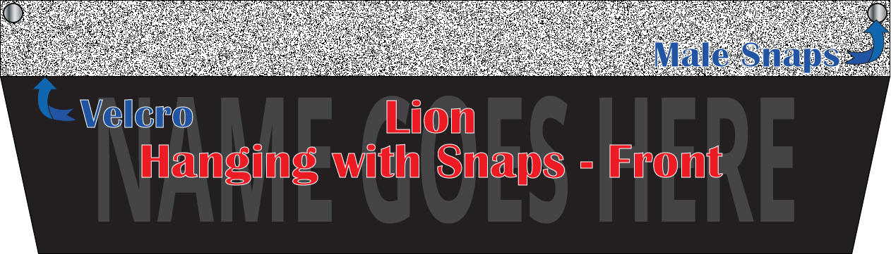 Lion Hanging with Velcro and Snaps